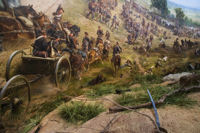 The Gettysburg Cyclorama painting. Photo by Bill Dowling